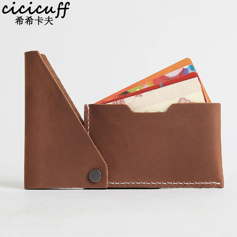 

CICICUFF Vintage Genuine Leather Bank Credit Cards Case Vintage Visiting Card Organizer Cover Box Convenient Card Holder Wallet