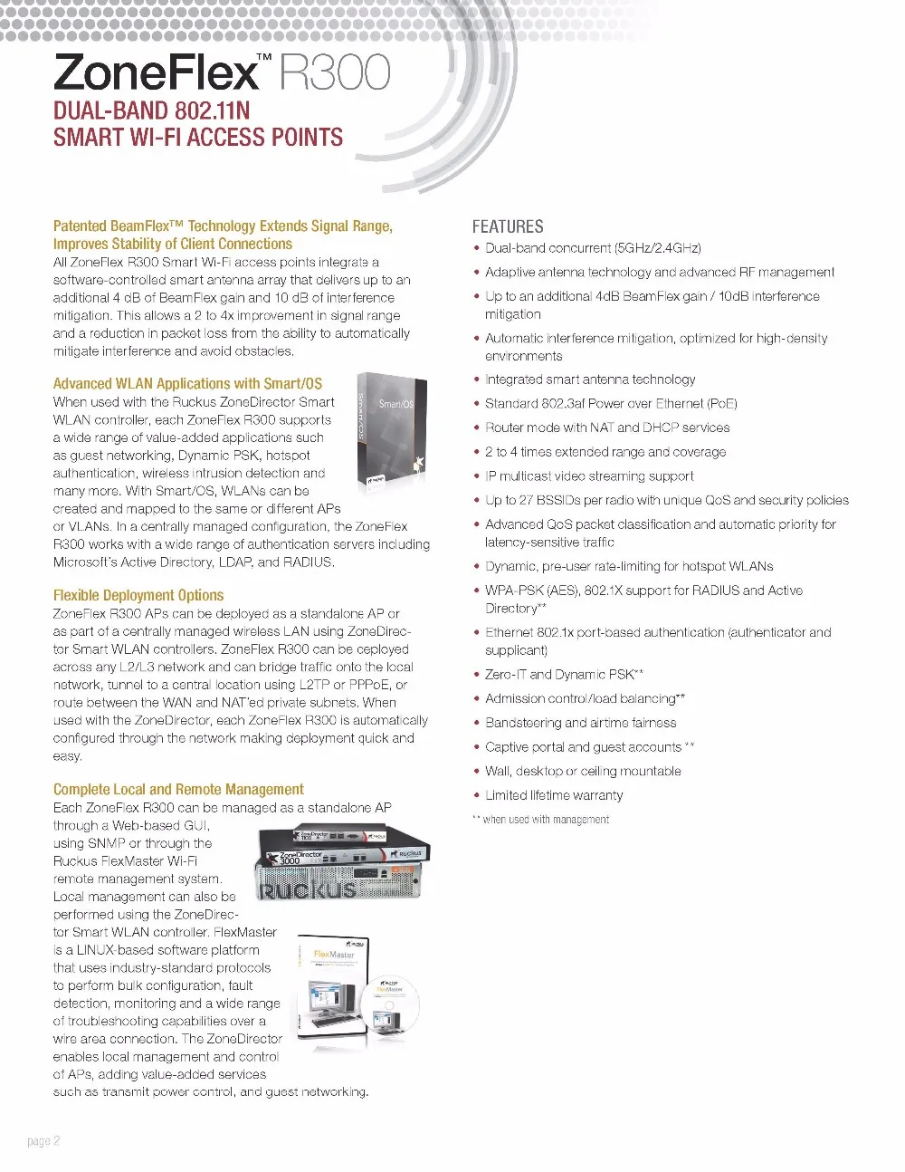 Ruckus Wireless ZoneFlex R300 901-R300-WW02(alike 901-R300-US00) Indoor Access Point WI-FI Not include power Injector