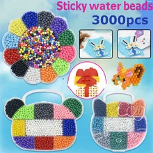 DIY мультфильм воды бусины с аксессуаром набор панда узор цветные круглые бусины игрушка ручной работы Детский подарок на день рождения