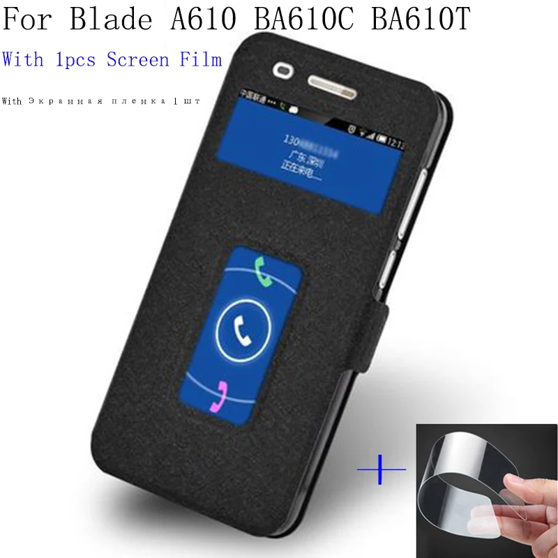 Luxury Phone case For ZTE Blade A610 A610C A610T shell view window PU leather A 610 Flip back cover |