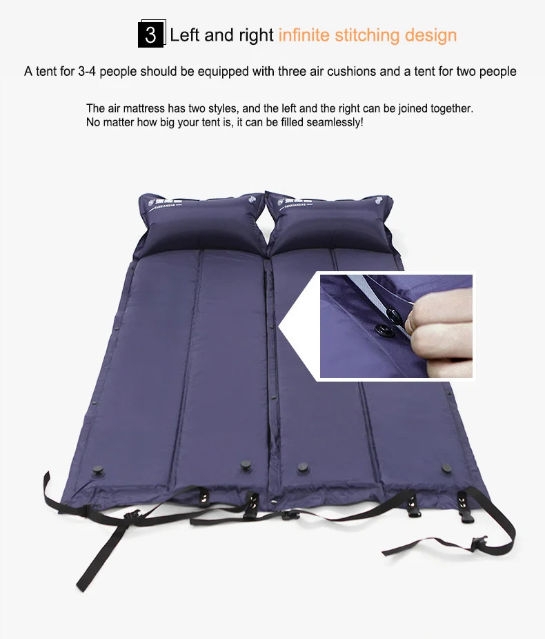 Проводник Открытый Кемпинг можно сплести в полускладной Автоматическая надувная подушка с коврик на подушку