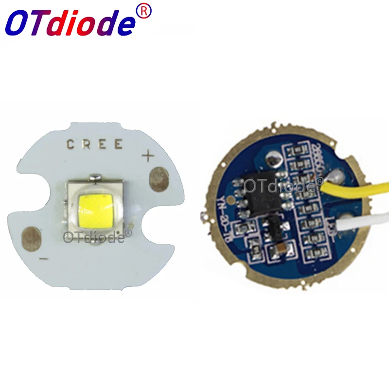 

Cree XML2 XM-L2 T6 10W High Power LED Emitter Cool White Neutral White Warm White 16mm Black or with PCB+17mm DC3.7V 2.5A Driver