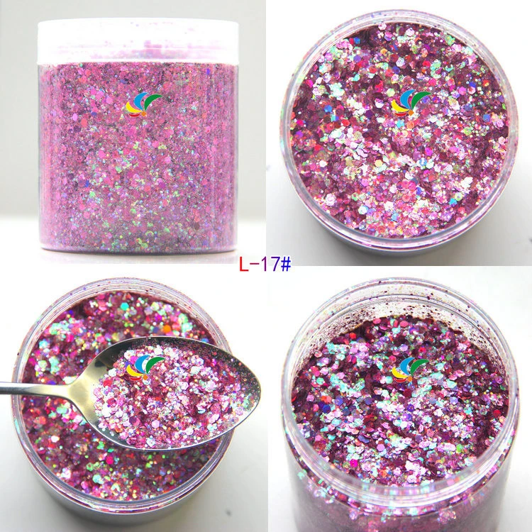 28 Colors Nail Glitter Mixed(50g bag1.76oz Grab Bag, Chunky Blend Glitter, Mixed Size Chunky Mix, Polyester Glitter Mixes,MT01