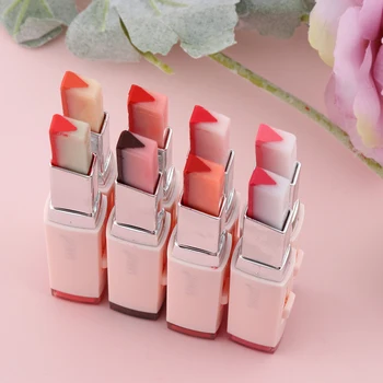 

1pc V Shape Gradient Color Double ColorLipstick Moisturizing Lip Gloss Long Lasting Lipstick Waterproof Lip Tools