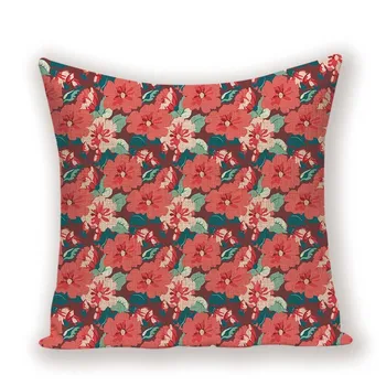 

Nordic Home Decor Throw Pillow Covers Plant Flowers Vintage Decorative Cushion Covers Living Room Cushions Linen Pillowcase