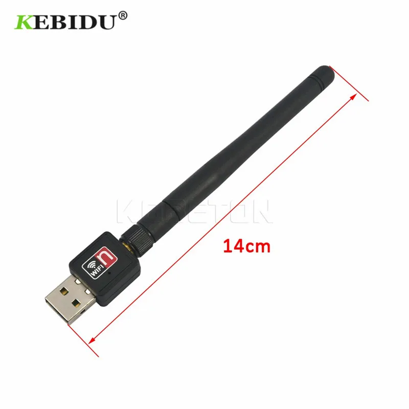 KEBIDU мини USB Wifi адаптер 150 Мбит/с 2 дБ антенна сеть Lan Карта ПК wi-fi приемник 802.11b/n/g высокоскоростной USB wi fi Ethernet