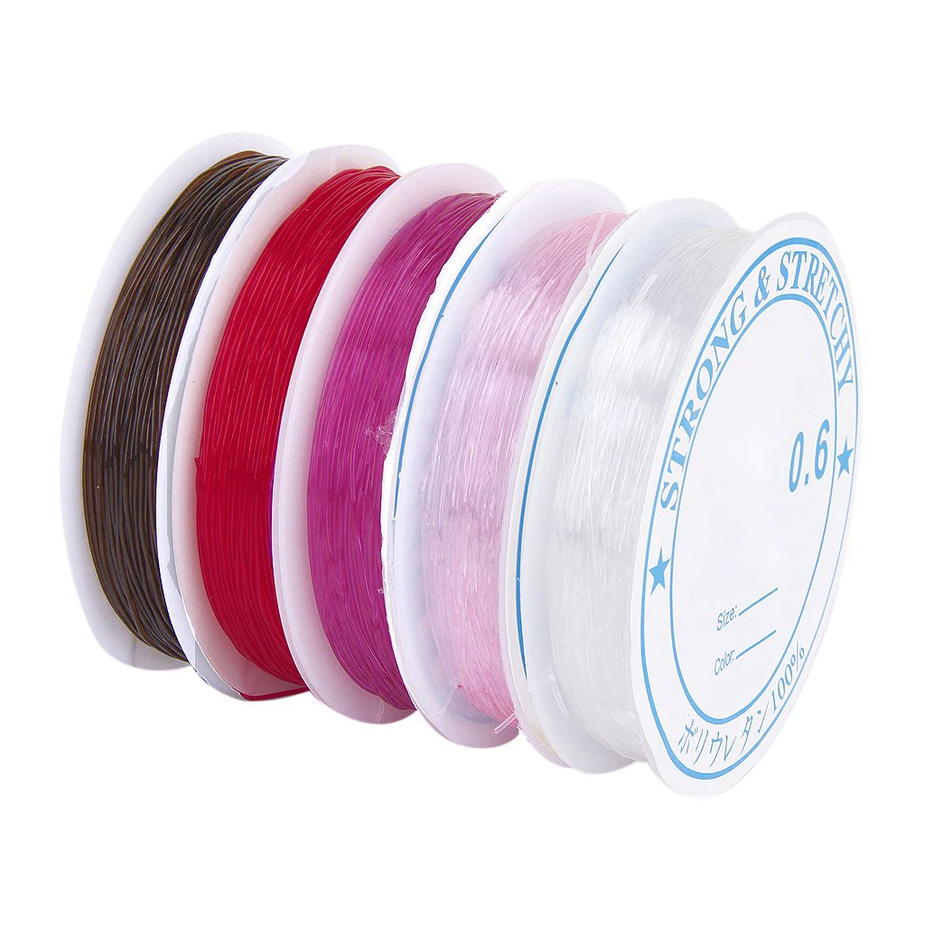 10 Rolls of Crystal Elastic Beading Cord Thread for DIY Jewellery