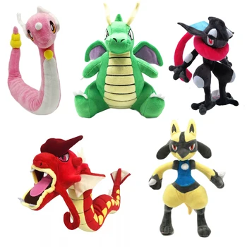 

Shiny Gyarados Dragonair Lucario Pikachu Dragonite Greninja Monster Plush Toys Doll Soft Stuffed Animal Brinquedos Gift