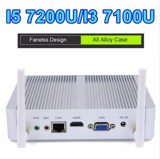 Мини ПК EGLOBAL NUC Intel Core i5 7200U Windows 10 Linux без вентилятора алюминиевый сплав X86 HTPC 4K HDMI