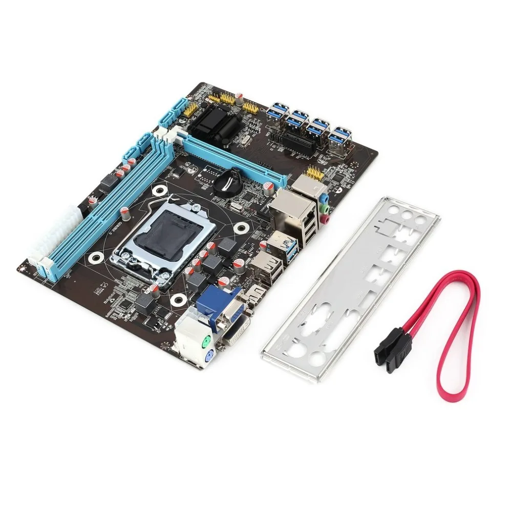 

B85 BTC Mining Motherboard PCI-E Extender Riser Board High Speed 8 GPU LGA1150 Mining Machine for BTC LTC Bitcoin Mining