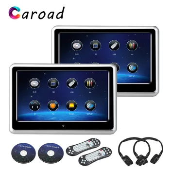

Caroad 2PCS 9 Inch Car Headrest Monitor HD 1080P Video DVD Player Touch Screen USB/SD/IR/FM Transmitter/Speaker/Wireless Game