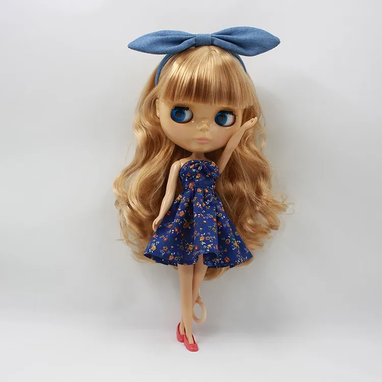 Factory Blyth 1/6 Nude Doll 230BL2240/331 Brown Long Wavy Hair With Bangs Free Shippng 4 Colors For Eyes Suitable For DIY