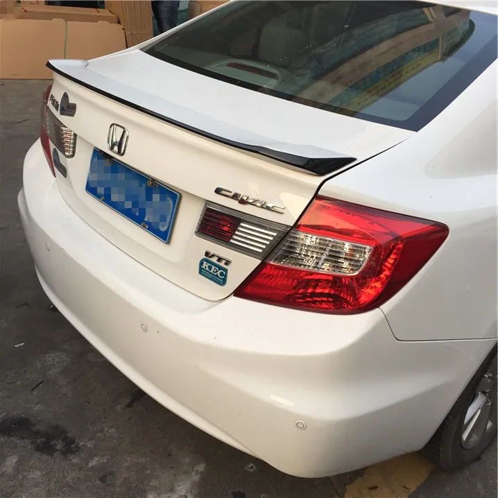 Fit Honda 12-14 Civic Spoiler Rear Trunk Tail Wing Lip 4DR Sedan Primer Unpaint