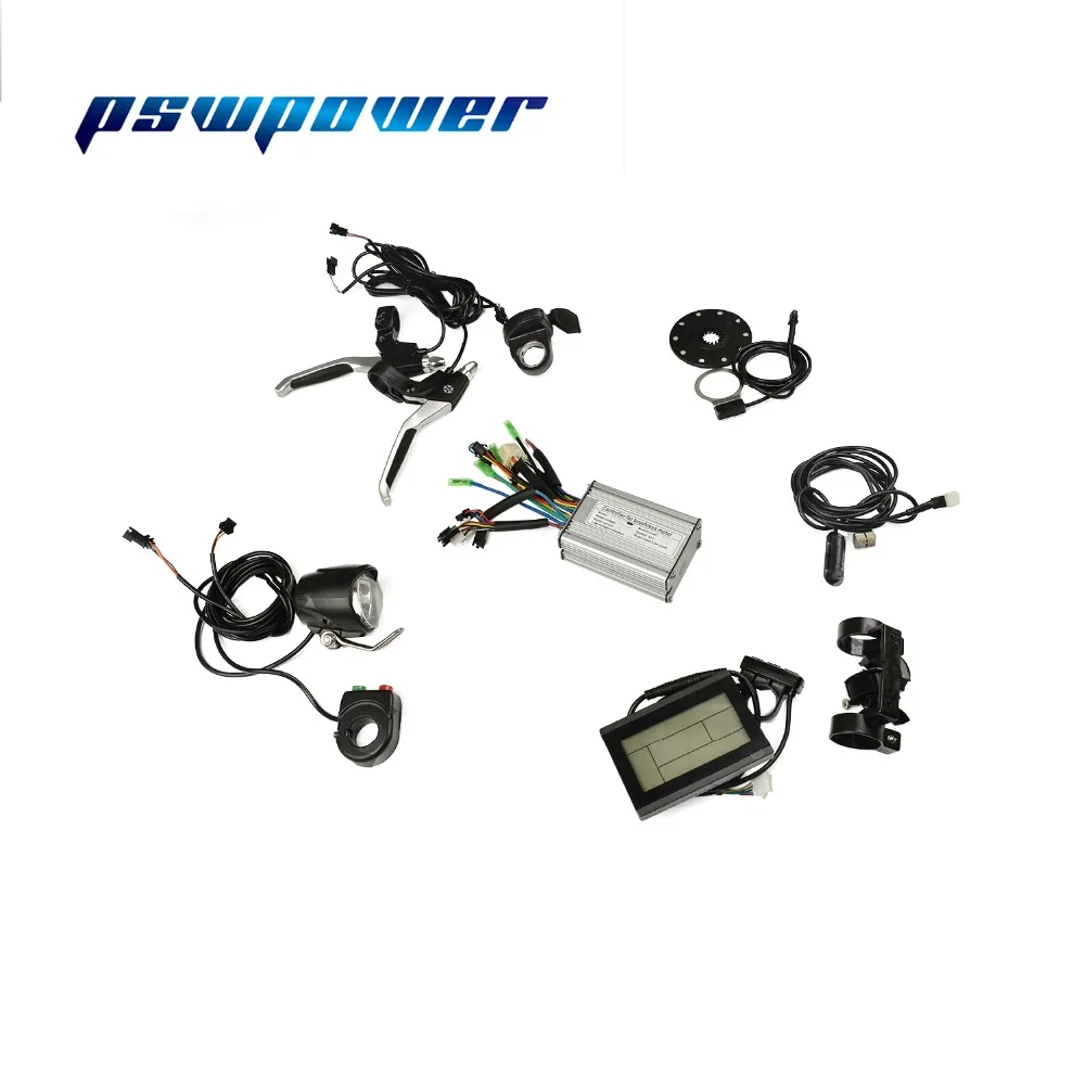 

36V/48V 500W Brushless DC Square Wave Controller +LCD or LED+Throttle+Brake Lever+PAS + Speed Sensor+light speaker+switch