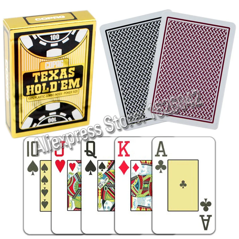 

Copag Texas Hold'em Poker Size Jumbo Index 100% Plastic Playing Cards Casino Quality Poker Tourment Made In Belgium