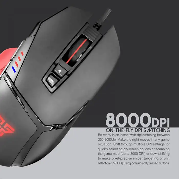 Новая игровая мышь 8 кнопок 4 режима Проводной USB 1,8 м RGB светодиодный светильник для компьютера