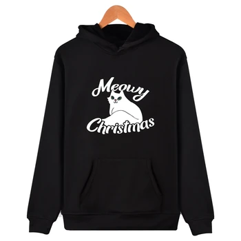 

kpop merry christmas Hooded Mens Hoodies And Sweatshirts Fashion Black Sweatshirt Men/Women Casual Funny Clothes XXS-4XL