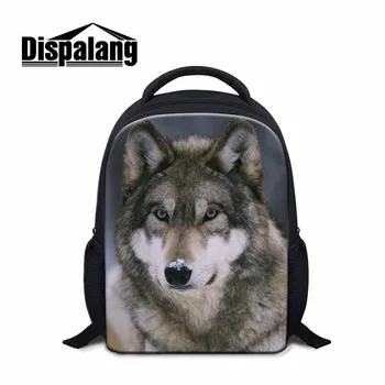 

Dispalang Small 12'' Baby Boys School Bags Pet Dog Wolf Prints Kids Schoolbag Kindergarten Book Bag Preschool Nursery Backpack