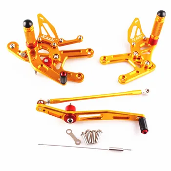 

Adjustable Rearset Foot Pegs Brake Pedal Footrest For Yamaha YZF R6 2006-2011 2007 2008 2009 2010 Gold