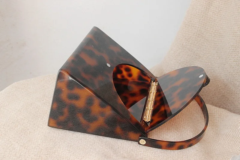 Разноцветный квадратный акриловый клатч с леопардовым принтом, роскошные дизайнерские женские сумки-мессенджеры, брендовые Европейские сумочки с чехлом