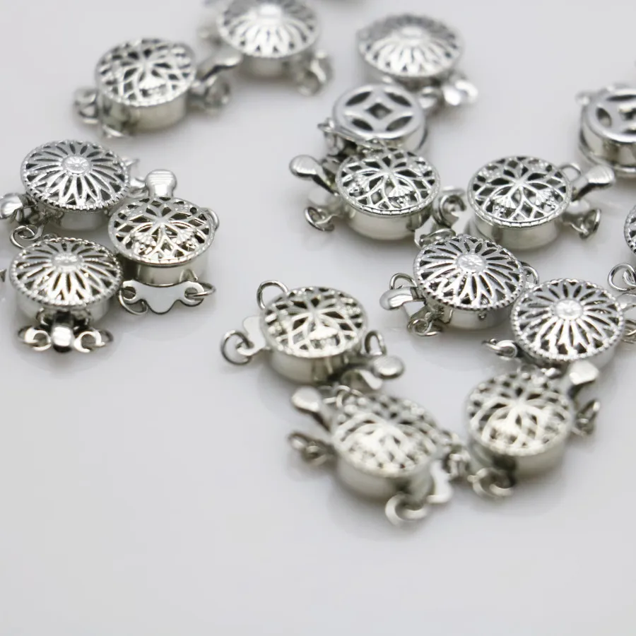 

10PCS 12mm Hot Wholesale Snap Button Reticulation Metal Hardware Accessory Silver-plate For Necklace Bracelet Machining Parts