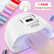 80 Вт Светодиодная УФ-лампа для ногтей автоматический датчик льда лампа набор для сушки ногтей с гелем для ногтей верхнее покрытие комплект гель-лаков для ногтей маникюрный набор