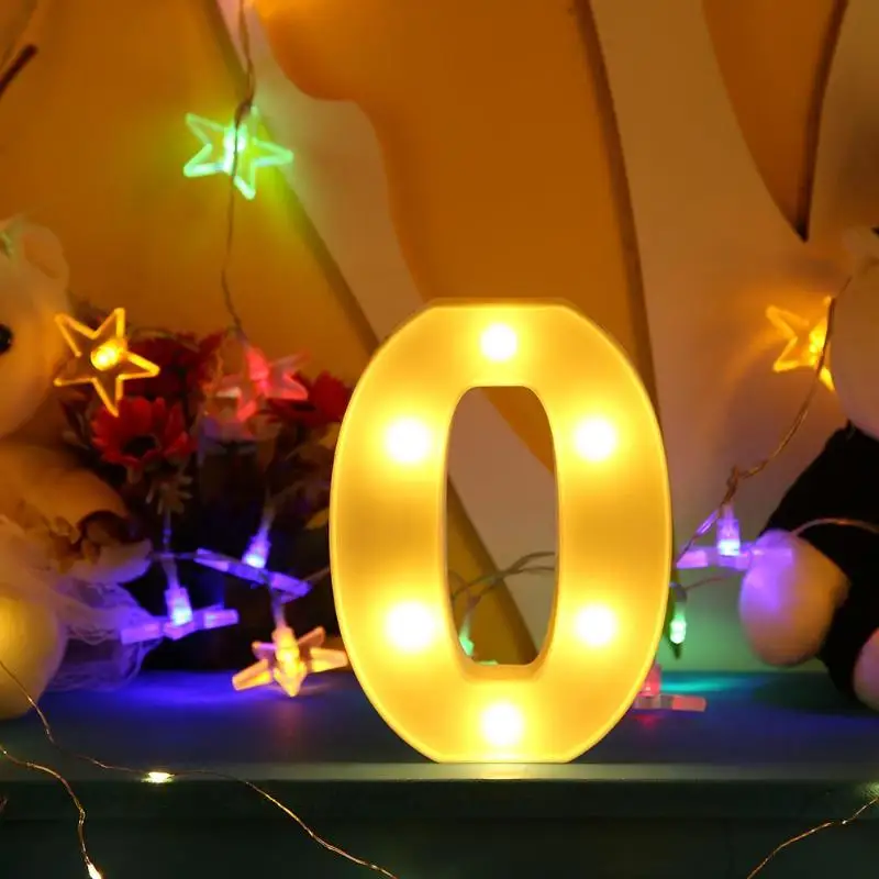 Светодиодный светильник с буквами и алфавитом для свадьбы, дня рождения, рождественской вечеринки, украшение огнями, светящийся светодиодный светильник с цифрами 26 английского алфавита