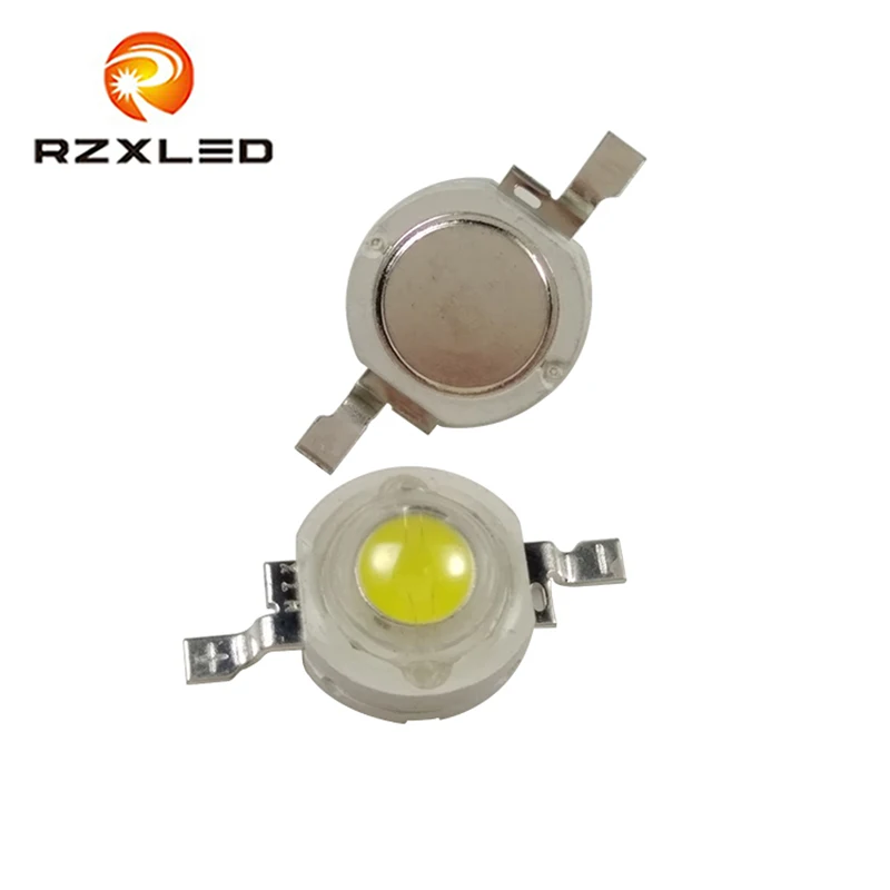 

50pcs/Lot LED High Power 1W 350MA 3V 100LM White 6000K 6500K 7000K Diode For Torch light