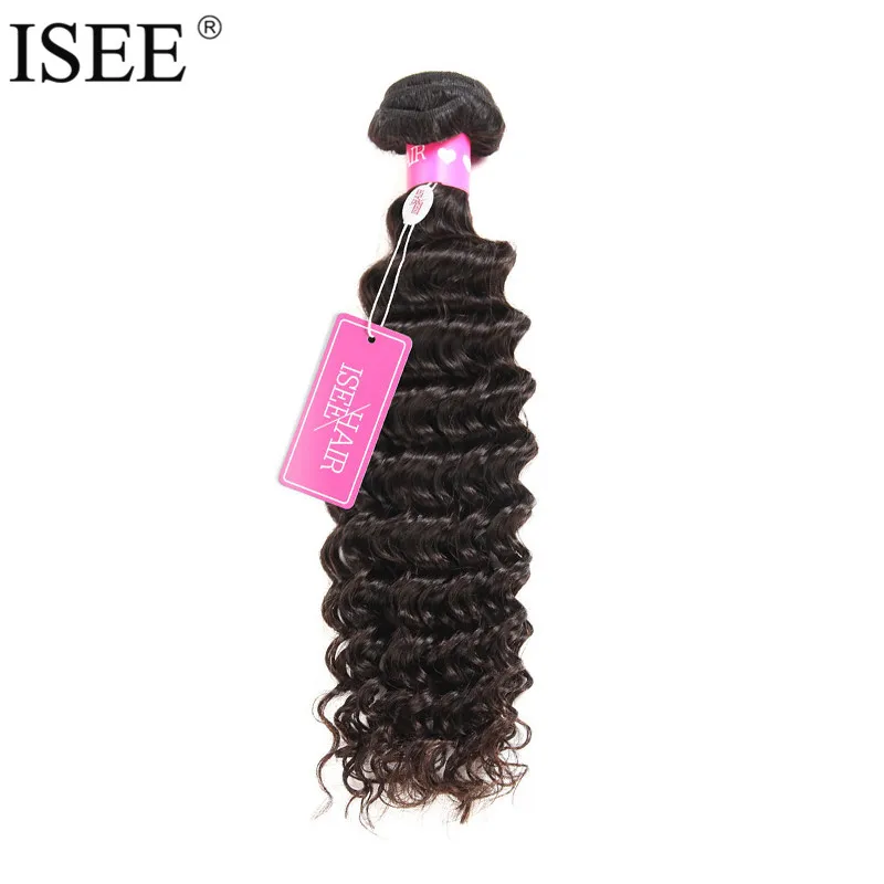 ISEE Brazilian Virgin font b Hair b font Deep Wave 100 Unprocessed font b Human b