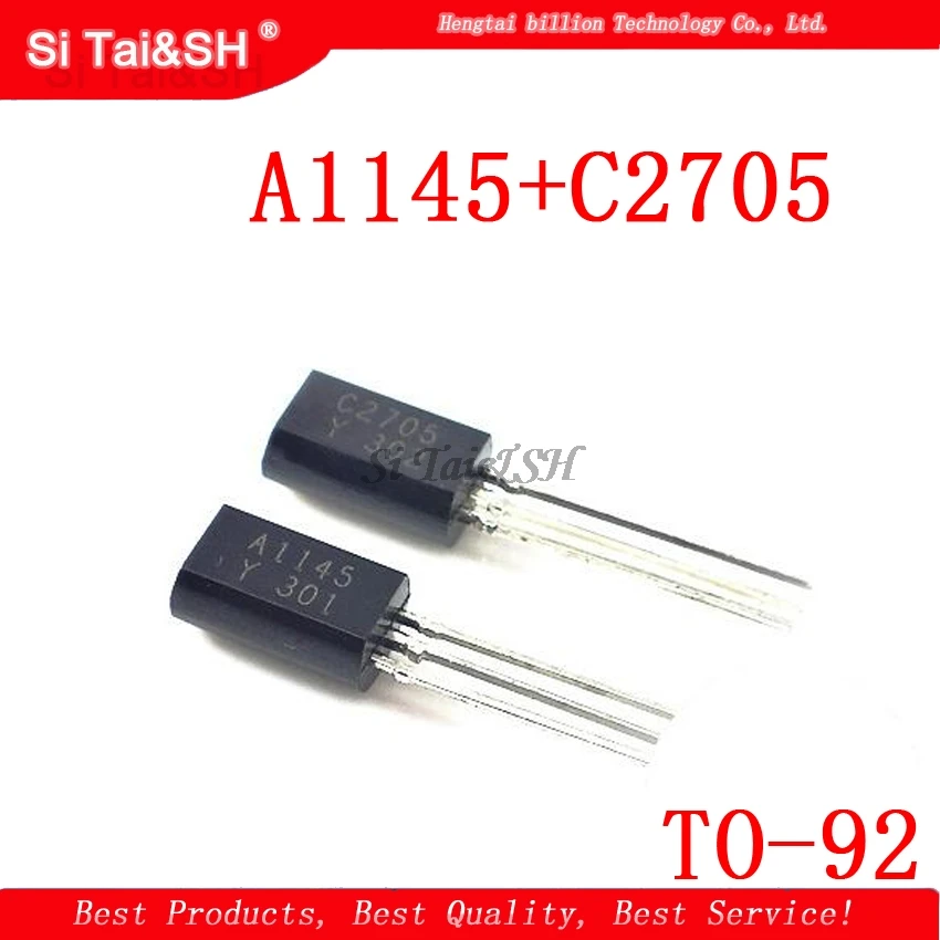 

10pcs/lot 5PCS A1145 + 5PCS C2705 2SA1145 2SC2705 TO-92 new and original