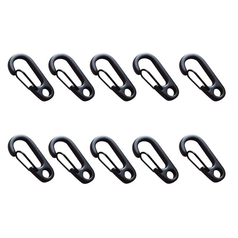 10PCS Classic Mini Carabiner Keychain Hanging alloy Buckle Spring Camping Hiking Outdoor tools Climbing Accessories #4O16 (1)