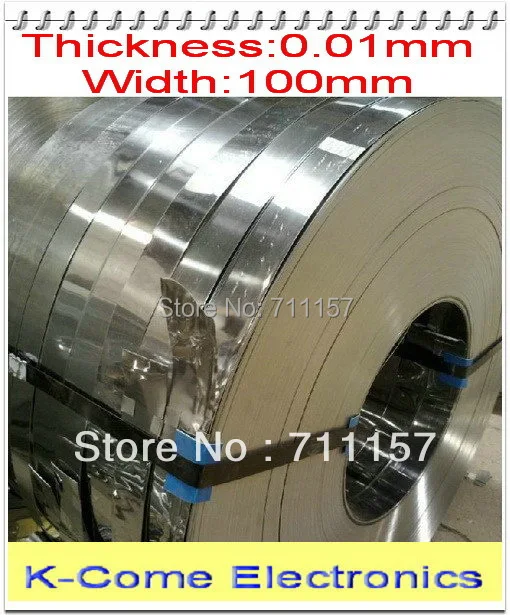 0.01mm Thickness 100mm Width 5M/lot Stainless Steel Sheet Plate Leaf Spring Foil The Thin Tape Free Shipping | Инструменты