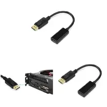 New DP to HDMI 1080P DisplayPort to HDMI HDTV Male to Female Adapter Converter with Audio GDeals