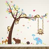 Autocollant Mural animaux forêt | Autocollant Mural, arbre ours singe, pour chambre d’enfants, stickers muraux, pour décoration de chambre à coucher et chambre d’enfants  Caddy en folie