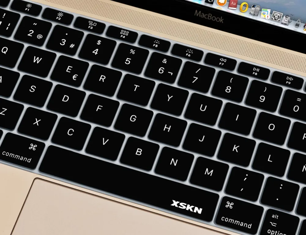 XSKN Spanish Letters Top Quality Silicone Keyboard Cover Skin Protector for MacBook 12 inch, US Layout, 4 colors optional