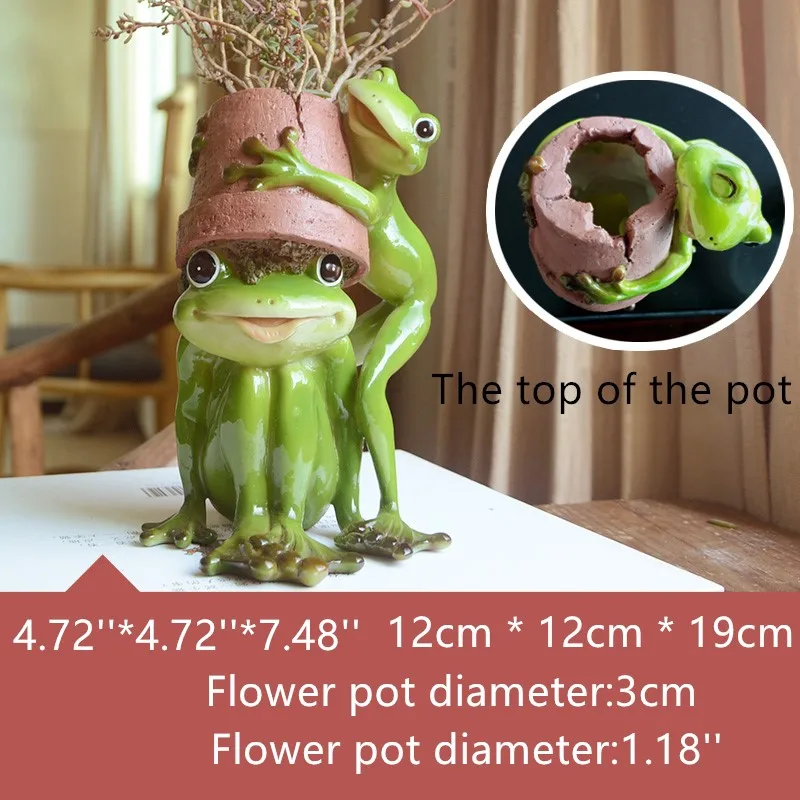 Полимерные Креативные 3D фигурки лягушек декоративная корзина модель цветочные