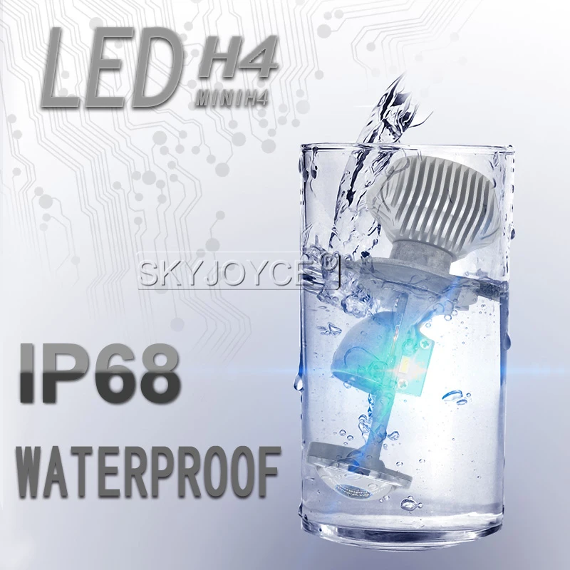 SKYJOYCE 35W 70W Mini H4 LED Projector Lens Bulb Car Styling LHD RHD H4 High Low Beam 12V24V 5500K White Car LED Headlight H4 (16)