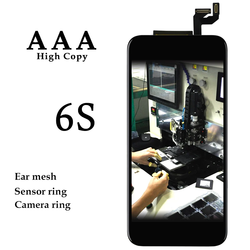 

20pcs No Dead Pixel Display For iPhone 6S LCD Touch Screen Digitizer Assembly Phone Panel Replacement With Screen Protector Film