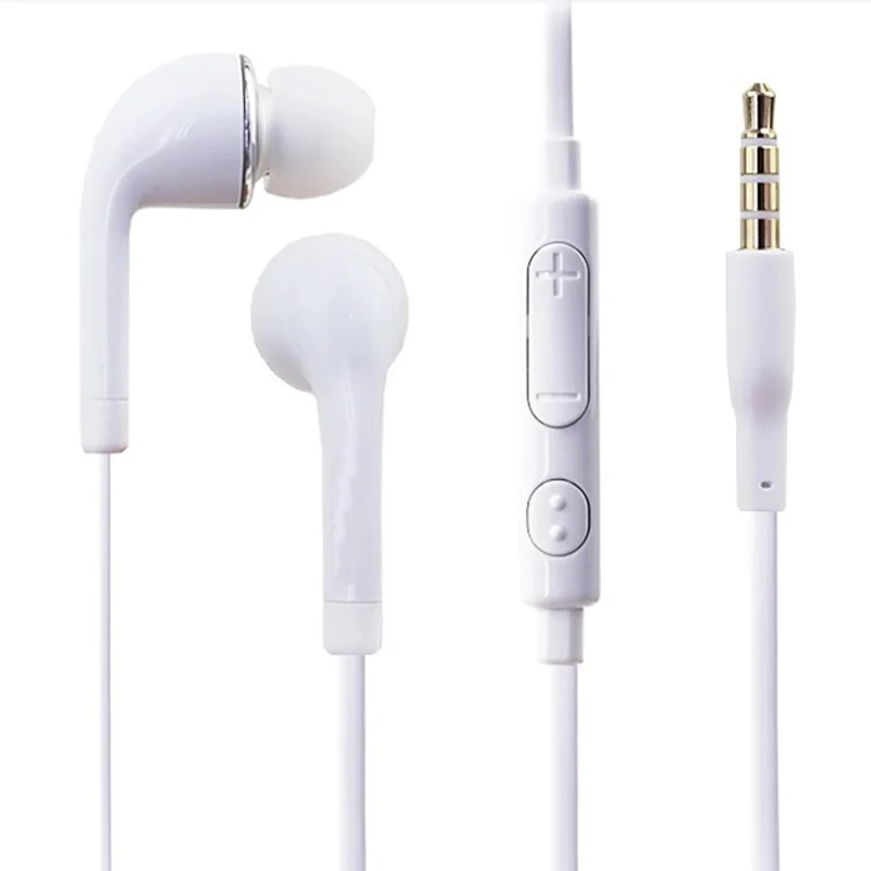 

3.5mm Classical Earphone White Headset With Mic Original In-Ear HeadSet For all phones earphones & headsets 1Pcs