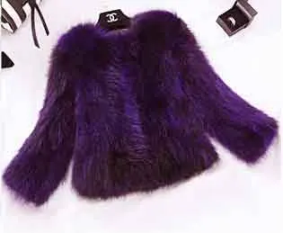 Роскошная куртка из натурального Лисьего меха, Женская мода на заказ, большой размер, разноцветный натуральный Лисий мех, пальто из натурального меха, жилет, TFP818 - Цвет: Purple