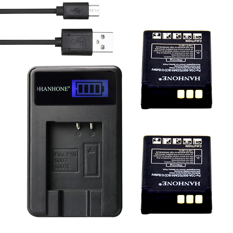 2 шт. 1700 мА/ч, CGA-S007 S007E S007 S007A DMW-BCD10 BCD10 Батарея/USB кабель для Panasonic Lumix DMC TZ1 TZ2 TZ3 TZ4 TZ5 TZ50 TZ11 TZ15 Батарея