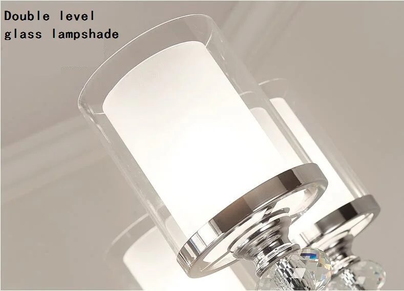 Modern new LED Chrome color metal Crystal Chandeliers Lighting Led Pendant Chandelier Lighting Fixture Lamp For living room