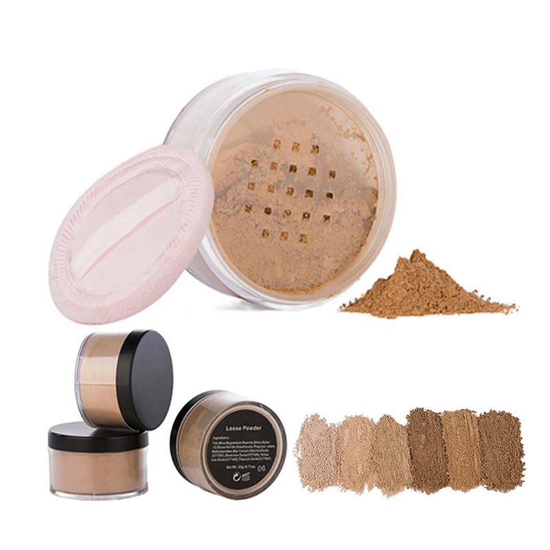 

Foundation Matte Mineral Powder Dark Skin Makeup Oil Control Face Contour Translucent Base Natural Concealer Loose Powder