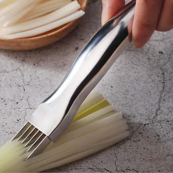 

Shallot Knife Onion Garlic Vegetable Cutter Cut Onions Garlic Tomato Device Shredders Slicers Practical Cooking Accessories J16