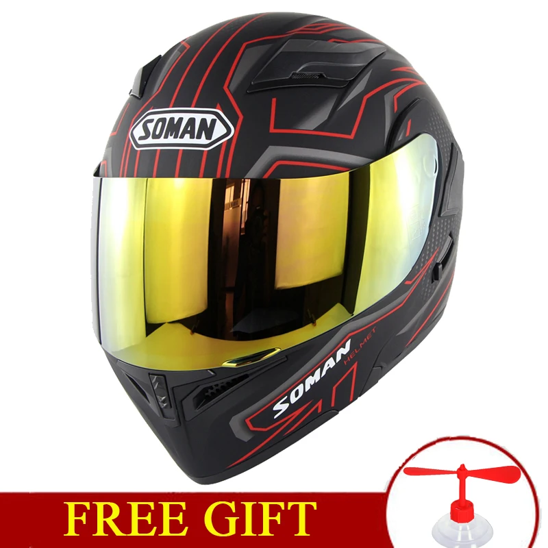 

Motorcycle Full Face Helmet Casque Moto Biker ABS Motocross Helmet Capacete Dual Lens ECE Casco Moto Personality Decoration