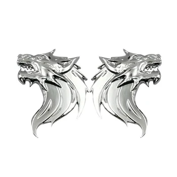 

Car Sticker Auto Wolf Head Metal 3D Stickers Car Styling DIY for Volkswagen Ford Focus 2 Peugeot 206 Audi Passat b6 mazda cx-5