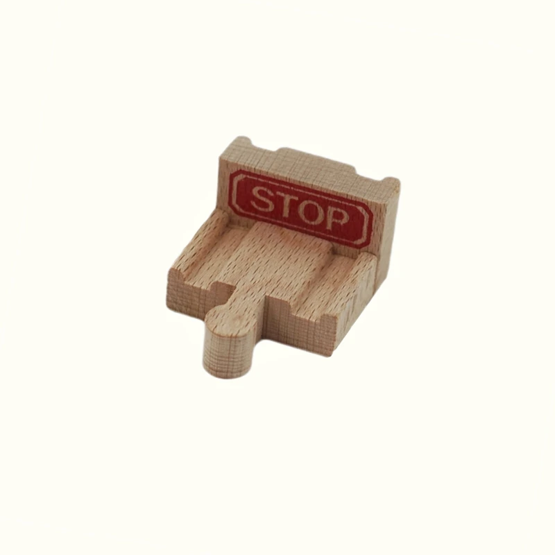 

Wooden Railway Accessories - Stop orbit Compatible Wooden Trains Beech Wood Way to Expand Your Train Track