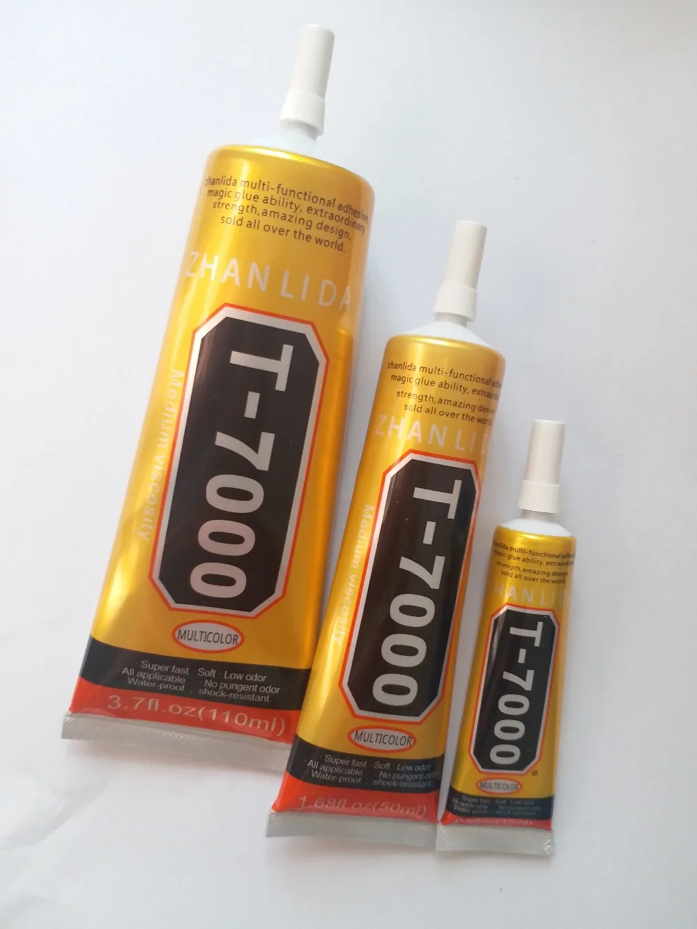 3pcs T 7000 Glue 110ml 50ml 15ml Black Super Adhesive Cell Phone Touch