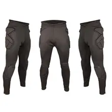 Мужская мягкая защита Футбол вратарь Длинные спортивные штаны обтягивающий спортивный костюм