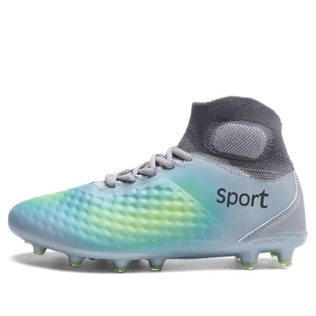 

Men Soccer Shoes Indoor Futsal Shoes With Socks Professional Trainer TF Football Boot high ankle Zapatillas Futbol Sala Hombre